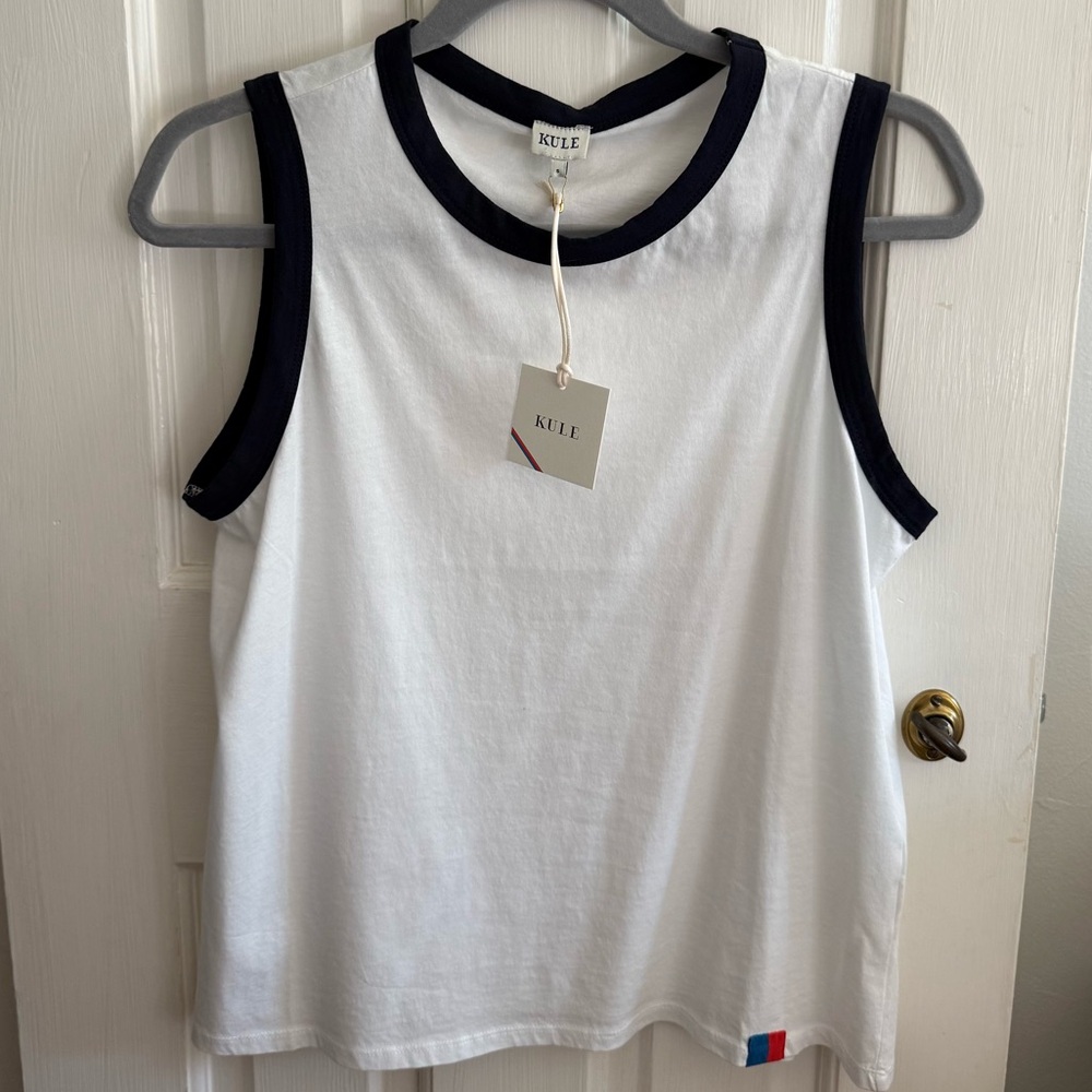 KULE white tank with black trim